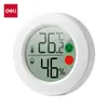 Termómetro e Higrómetro Mini Deli para Uso Doméstico, Medidor Electrónico Digital de Temperatura y Humedad para Interiores, Termómetro Sencillo