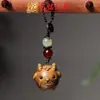 Sândalo Dourado Nova Versão dos Doze Signos do Zodíaco Pingente para Celular Pingente de Madeira para Bolsa Chaveiro Argola Lembrancinha