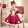 Vestido Lolita Princesa Infantil Roupa de Performance para Meninas Verão 2026 Novo Estilo Estilo Academia Lindo Vestido para Meninas Pequenas