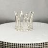 Pastel de amor de hierro con corona de diamantes de imitación romántica con borde de encaje de perla, decoración para tarta de celebridades de Internet
