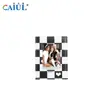 Serie Patrón de Tablero de Ajedrez Álbum de Marco de Fotos de 3 pulgadas Personalización Elemento de Patrón de Tablero de Ajedrez Transfronterizo Cubierta de Álbum de Marco de Fotos de Cuero de PU
