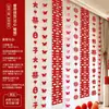 Layout de quarto de casamento terno cerimônia de casamento cortina de borboleta tridimensional pingente quarto casa nova teto flor de puxar decoração longa feliz