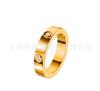 Anillo de Titanio Clásico Popular de Lujo con Diamantes, Anillo de Acero Inoxidable para Mujer, Resistente al Desgaste y Exquisitamente Tallado