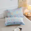 Par de Toallas de Almohada de Gasa de Seis Capas de Algodón Estilo Floral Pastoral para Cuatro Estaciones Universal para el Hogar Cambiante Toalla de Almohada Jacquard Venta al por Mayor
