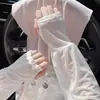 Encaje Suave Estilo Hada Estilo Coreano Protector Solar Manga de Hielo Delgada Conducción Exterior Moda Protector Solar Manga Suelta Mujer Seda de Hielo