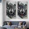Póster de lienzo con diseño de lobo feroz, arte de pared, decoración moderna para sala de estar