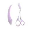Tesoura para aparar sobrancelhas com pente para sobrancelhas, aparador, pinça de maquiagem para sobrancelhas, pequena faca para aparar sobrancelhas, conjunto completo de tesouras de beleza para mulheres