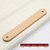 Manija de Cuero para Puerta de Gabinete de Muebles Estilo Europeo Moderno Manija de Cuero para Cajón de Armario Puerta de Gabinete Manija de Cuero Blanco y Negro 128mm