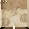 Alfombra de Piso Anillo de Seda Moderna Simple Resistente a la Suciedad para Puerta Raspa-Lodo de Entrada Antideslizante Felpudo Cortable Alfombra de Piso para Entrada
