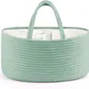 Cesta de Pañales para Bebé Transfronteriza de Calidad Xinyide Bolso para Mamá Tejido con Hilo de Algodón Bolsa de Pañales de Cuerda de Algodón Cesta de Almacenamiento de Cuerda de Algodón
