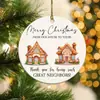 Nuevo adorno navideño redondo de acrílico personalizable de Amazon para amigos y colegas para usar en decoración y como recuerdo