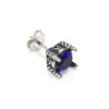 Brincos de aço titânio com zircônia oval incrustada de quatro garras senso de nicho de alta qualidade de personalidade brincos simples masculinos e femininos joias de ouvido