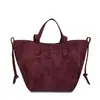 Bolsa Tote Grande de Couro Sintético Estilo Retrô Coreano para Mulheres Outono Inicial 2025 Versátil para o Dia a Dia Bolsa Lateral Bolsa de Ombro Casual