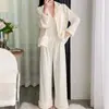 2026 Nuevo Pijama de Terciopelo de Isla para Otoño e Invierno para Mujer, Estilo Dulce Botones Ropa de Casa, Conjunto de Pijama de Tres Piezas Cálido y de Moda