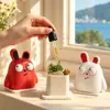Coelho Vermelho de Desenho Animado Difusor de Pedra de Aromaterapia Sem Chama Óleo Essencial Quarto Casa Decoração de Mesa Criativa Nicho Decoração de Alto Padrão
