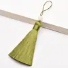 8cm resistente a las arrugas seda de hielo borla corta flecos sachet para ropa accesorios marcapáginas pasador peine pequeño colgante colgante diy