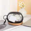 Bolsa transparente para guardar cables de datos, cargadores digitales de viaje, protección visual, multifunción, organizador portátil.