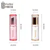 Tubo de Lipstick Simple con Textura de Cristal Redondo, Diseño de Boca Plana/Inclinada, Tubo de Lipstick Vacío con Cierre a Presión, Materiales de Empaque Cosmético al por Mayor