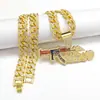 Colar com Pingente de Uzi Cravejado de Diamantes Underdog, Corrente Cubana Longa Estilo Hip-Hop, Joia Transfronteiriça