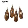 Wt-P2065 Colgante para Pendiente DIY con Forma de Gota Larga de Amazonita Obsidiana Incrustaciones de Circonitas de Colores