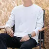 Camiseta de manga larga nueva para hombre de primavera y otoño 2026, simple y casual, top básico versátil