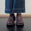 Estilo Coreano 2026 Novos Sapatos de Moda Versáteis para Outono e Inverno, com Aumento de Altura, Bico Redondo Elástico para Mulheres