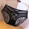 Nova Calcinha Preta de Renda com Malha Baixa Sexy Confortável Sem Costura Respirável para Menina