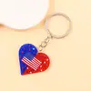 Chaveiro Novo Dia da Independência Americana 2026 com Glitter Geométrico Irregular Acrílico Simples Nicho Pingente Acessório