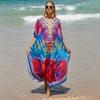 Chegada Nova 2022 Blusa de Praia de Algodão Estampada Blusa de Biquíni Jaqueta de Praia Transfronteiriça Amazon RZ01-1