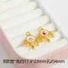 Joias Estilo Chinês Que Não Desbotam por Muito Tempo, Pingente Ruyi, Pingente Chocalho Esmaltado a Óleo Dourado Antigo