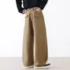 26 Novas Calças Casuais Largas e Soltas Masculinas Primavera/Verão Estilo Hong Kong, Calças de Terno Tendência Estilo Japonês com Caimento de Seda Gelada