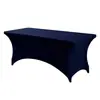 Mantel spandex para cocina de 6 pies aproximadamente 1.8 metros negro lavable resistente a las arrugas elástico rectangular mantel para patio actividades