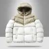 Chaqueta de algodón cálida de invierno para hombre transfronteriza, abrigo de algodón grueso de moda con cuello alto y corte holgado, ropa gruesa de algodón para hombre