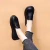 Sapatos femininos de sola macia, sapatos de enfermeira baixos, novos mocassins outono 2026, sapatos de trabalho confortáveis da moda britânica, sapatos de salto baixo femininos