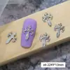 Accesorios para Uñas de Aleación con Cruz Oscura de Nuevo Estilo Transfronterizos Pendientes Retro Europeos y Americanos Decoraciones para Uñas Estilo Punk Gótico