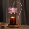 Lâmpada Derretedora de Cera Aromaterápica Sem Chama Simples, Lâmpada Derretedora de Velas Retrô, Luz Ambiente, Regulável, Função Timer, Presente de Aniversário e Casamento