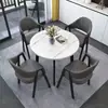 Conjunto de Mesa e Cadeiras de Luxo Estilo Italiano para Negociação, Mesa Moderna para Recepção de Chá, Mesa Simples de Lazer para Escritórios Imobiliários, Mesa Redonda Nórdica