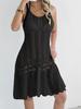 Vestido feminino transfronteiriço europeu e americano suspensórios de tecido oco saia colete saia grande saia pêndulo blusa de praia Z1067