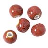 Cuentas de cerámica de agujero grande de Jingdezhen material para joyería diy 10 mm cuentas de cerámica con esmalte de flor cuentas sueltas tejidas a mano