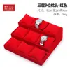 9Hrtp Soporte para Pendientes de Terciopelo Rojo Soporte de Exhibición de Joyería de Terciopelo Pendientes Colgador Creativo de Hoja Pendientes Pequeños Adornos