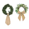 Corona Floral de Lunares de Pascua de Verano, Cinta Decorativa para Colgar en la Puerta Principal, Decoración para el Hogar, Corona con Lazo, Personalización