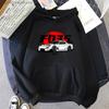 Blanc Rx7 Jdm Car Print Moletom de Algodão Unissex Casual Overs