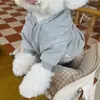 Otoño e Invierno Nueva Marca de Moda Ropa para Perros Teddy Bomei Cachorro Pequeño Sudadera con Gorro Forrada de Lana Ropa para Gatos Transfronterizo