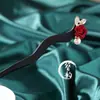 Grampos de Cabelo de Madeira Estilo Chinês, Série Múltipla High-End Ruyi Estilo Antigo Grampos de Cabelo Cheongsam, Grampos com Borla, Acessórios de Cabelo