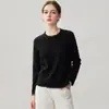 Suéter de cachemira colorido con lentejuelas para otoño e invierno para mujer, cuello redondo, dobladillo con flecos, puños de borlas, suéter de punto versátil