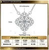 Colar de Prata de Lei S925 Trevo da Sorte de Quatro Folhas para Mulheres, Joia de Luxo Leve, Pingente Totalmente Cravejado, Corrente Clavicular Versátil de Design Simples