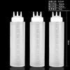 Botella dispensadora de condimentos de tres agujeros de grado alimenticio botella dispensadora de salsa de tres agujeros botella dispensadora de salsa para puesto callejero comercial tipo dispensador de tres agujeros comercial