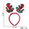 Diadema Luminosa Navideña Nueva Transfronteriza Decoraciones Navideñas Diadema con Astas de Alce de Dibujos Animados Hebilla para la Cabeza Decoración para Fiestas