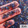 Fragmentos para Uñas de Hot-selling Transfronterizo Múltiples Capas Galvanizados DIY Gotas de Cristal Pegamento Relleno de Grava Pintura de Porcelana Cristalina Arenas Arena Plateada