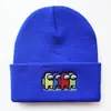 Gorro de Punto Bordado Periférico del Juego Among Us Gorro Cálido de Otoño e Invierno Gorro de Lana Dibujo Animado Suéter Estudiante Gorro para el Frío
